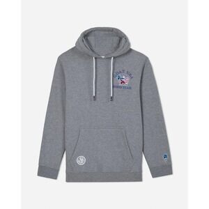 GOAT USA Shred Team Graphic Hoodie Sweatshirt Grey USA Flag Goat Women's Large